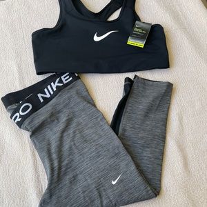 Plus size Nike pro tight for crop and swoosh bra women’s